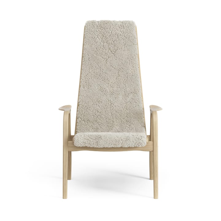 Fauteuil pour enfant Lamini chêne laqué/peau de mouton, Moonlight (beige) Swedese