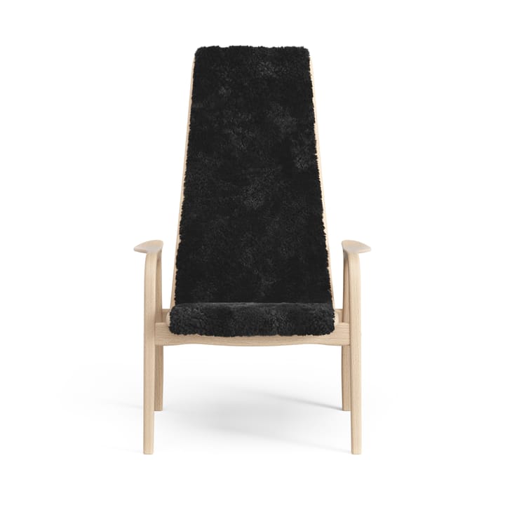 Fauteuil pour enfant Lamini hêtre laqué/peau de mouton, Black (noir) Swedese