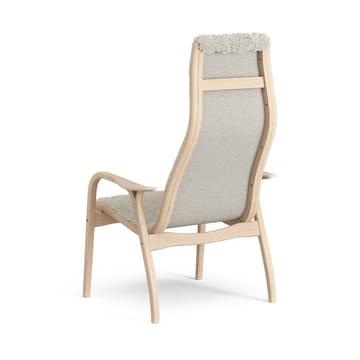 Fauteuil pour enfant Lamini hêtre laqué/peau de mouton - Moonlight (beige) - Swedese