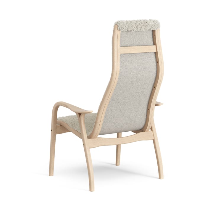 Fauteuil pour enfant Lamini hêtre laqué/peau de mouton, Moonlight (beige) Swedese