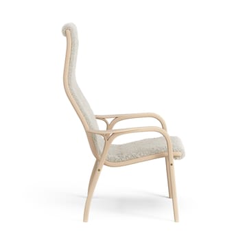 Fauteuil pour enfant Lamini hêtre laqué/peau de mouton - Moonlight (beige) - Swedese