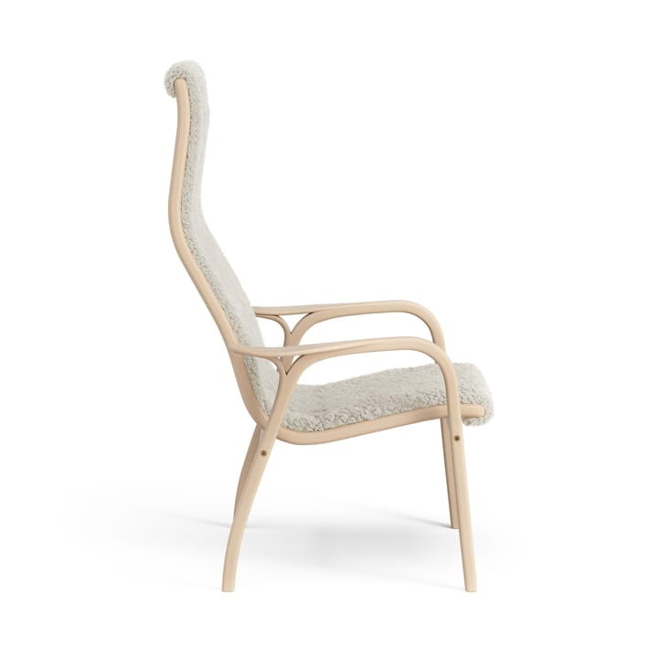 Fauteuil pour enfant Lamini hêtre laqué/peau de mouton, Moonlight (beige) Swedese