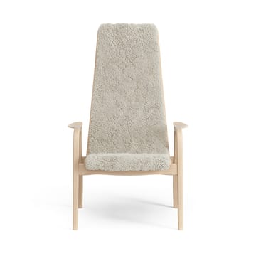 Fauteuil pour enfant Lamini hêtre laqué/peau de mouton - Moonlight (beige) - Swedese