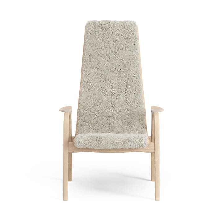 Fauteuil pour enfant Lamini hêtre laqué/peau de mouton, Moonlight (beige) Swedese