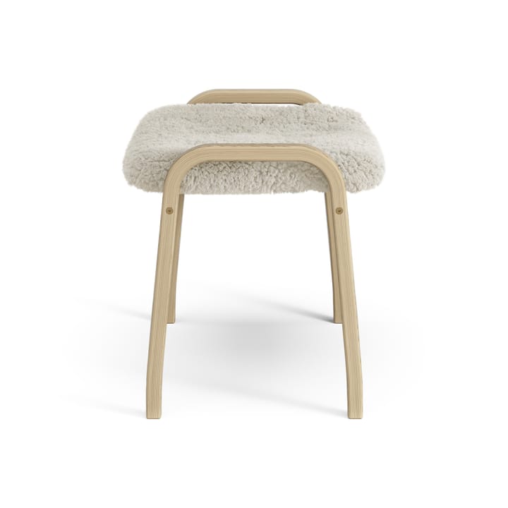 Repose-pieds pour enfant Lamini chêne laqué/peau de mouton, Moonlight (beige) Swedese