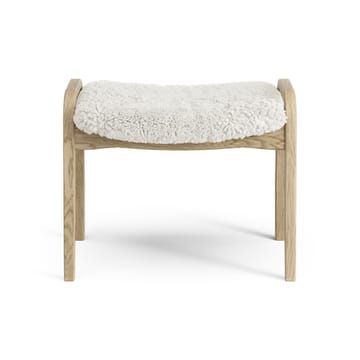 Repose-pieds pour enfant Lamini chêne laqué/peau de mouton - Offwhite (blanc) - Swedese