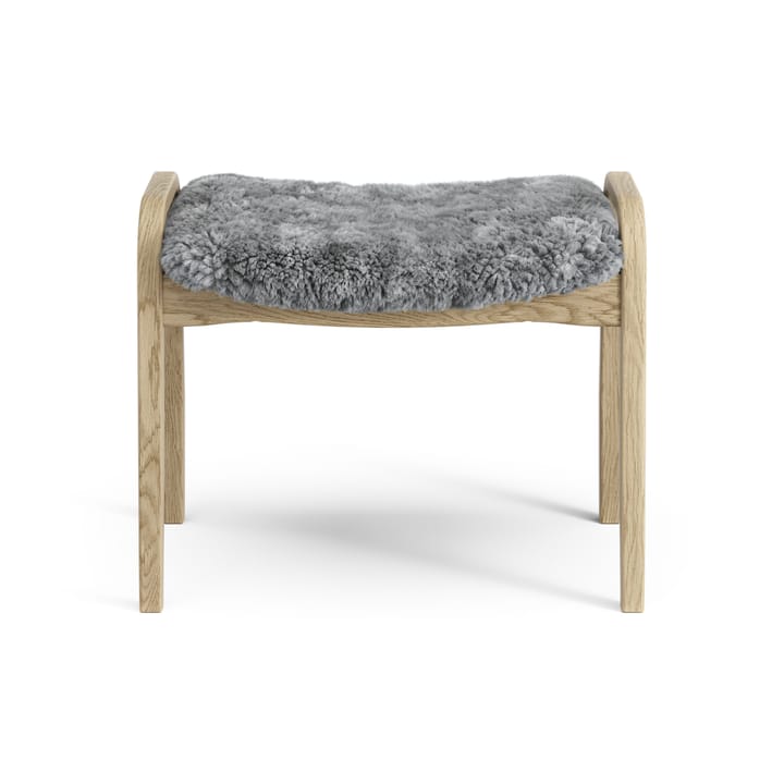 Repose-pieds pour enfant Lamini chêne laqué/peau de mouton, Scandinavian Grey (gris) Swedese