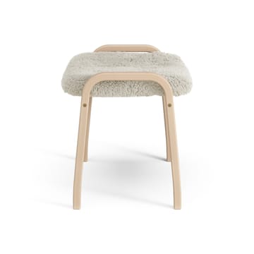 Repose-pieds pour enfant Lamini hêtre laqué/peau de mouton - Moonlight (beige) - Swedese