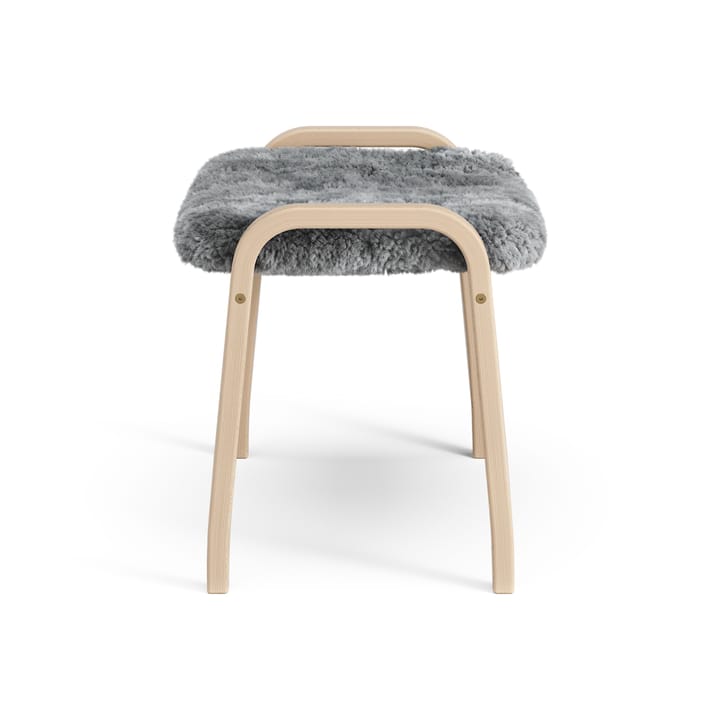 Repose-pieds pour enfant Lamini hêtre laqué/peau de mouton, Scandinavian Grey (gris) Swedese