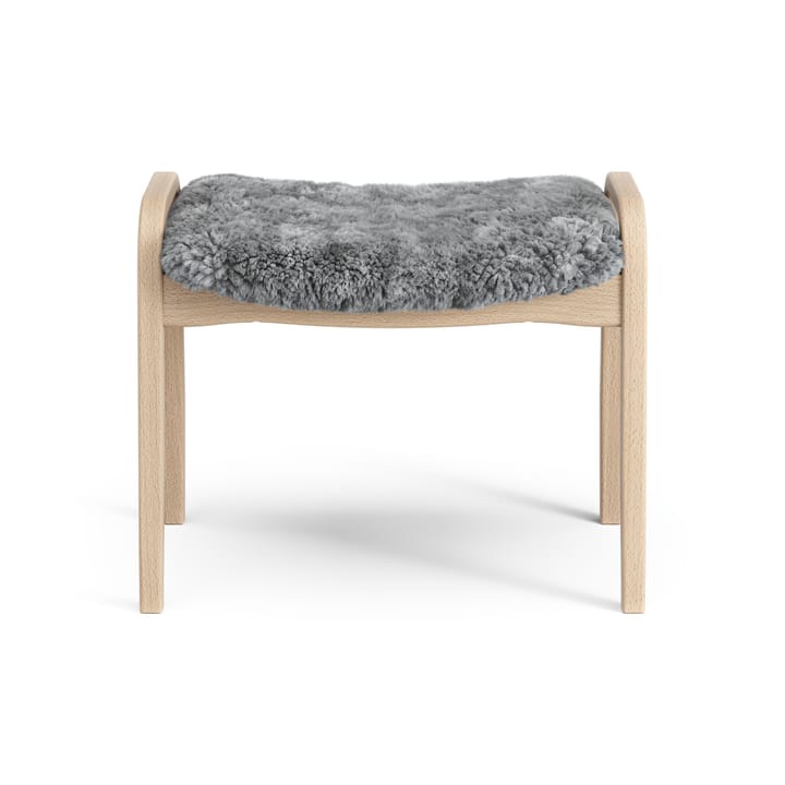 Repose-pieds pour enfant Lamini hêtre laqué/peau de mouton, Scandinavian Grey (gris) Swedese