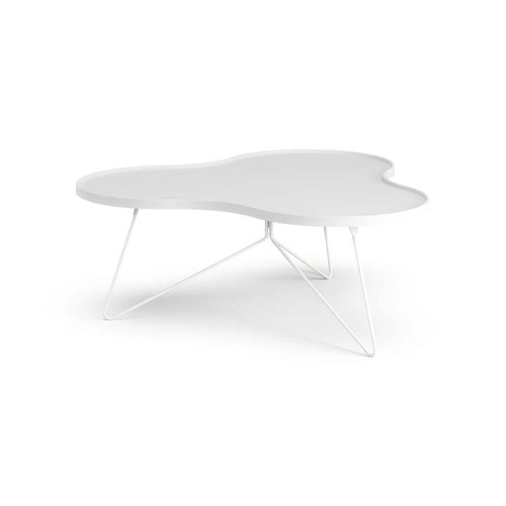 Table Flower mono 107x114 cm, H45 cm frêne laminé blanc Swedese