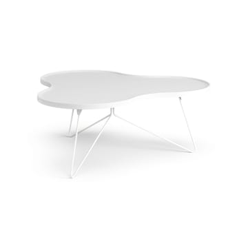 Table Flower mono 107x114 cm - H45 cm frêne laminé blanc - Swedese