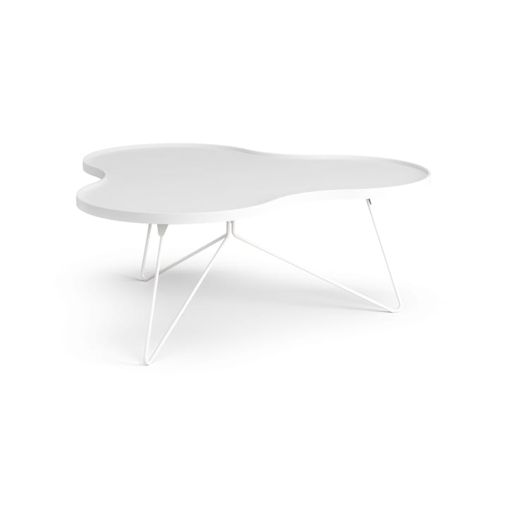 Table Flower mono 107x114 cm, H45 cm frêne laminé blanc Swedese