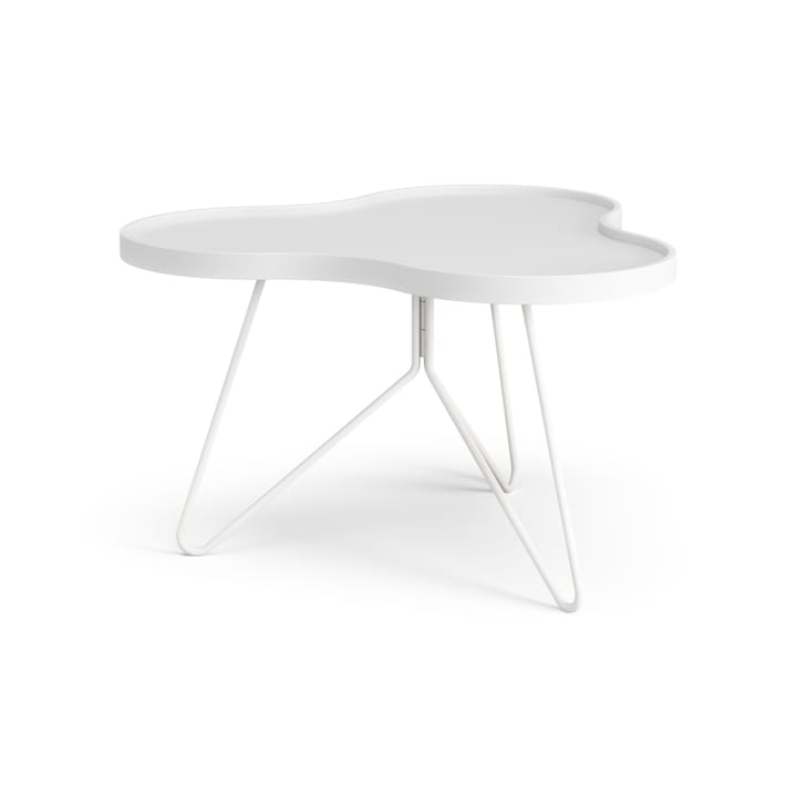 Table Flower mono 62x66 cm, H39 cm frêne laminé blanc Swedese