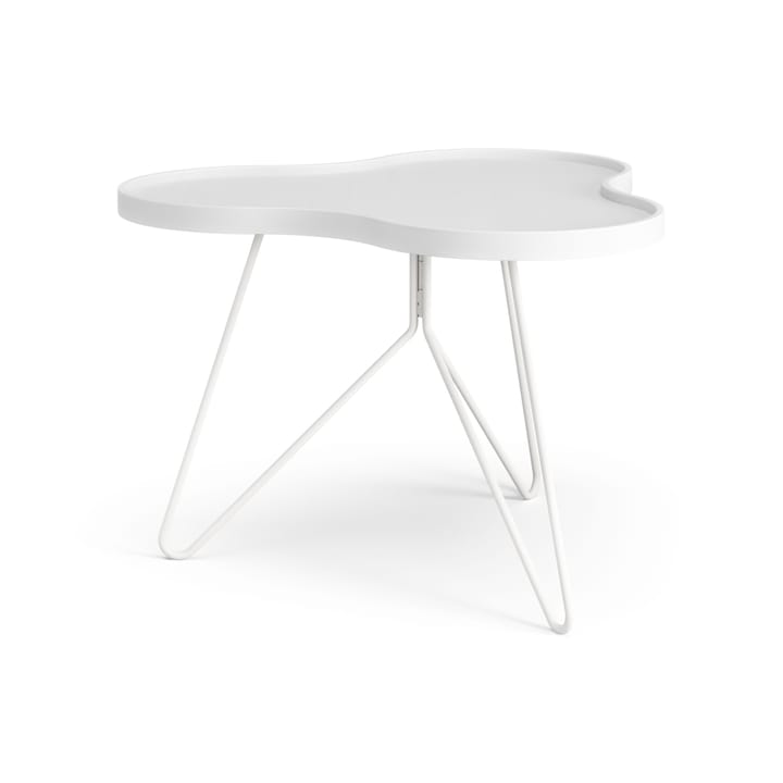 Table Flower mono 62x66 cm, H45 cm frêne laminé blanc Swedese