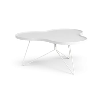 Table Flower mono 84x90 cm - H39 cm frêne laminé blanc - Swedese