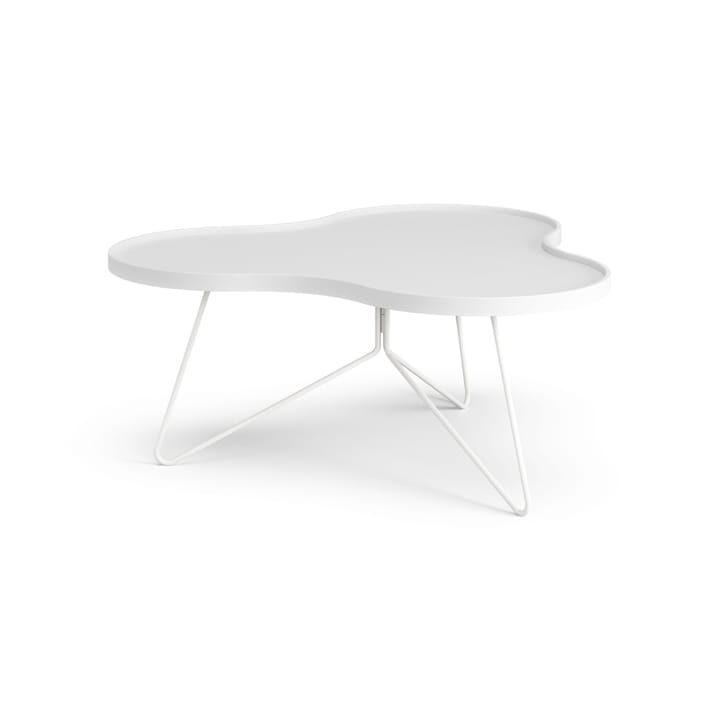 Table Flower mono 84x90 cm, H39 cm frêne laminé blanc Swedese