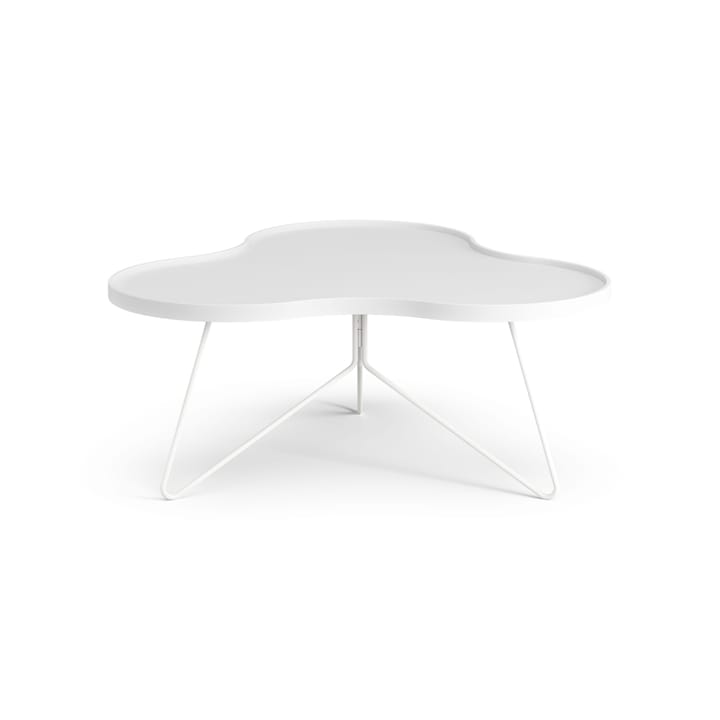 Table Flower mono 84x90 cm, H39 cm frêne laminé blanc Swedese