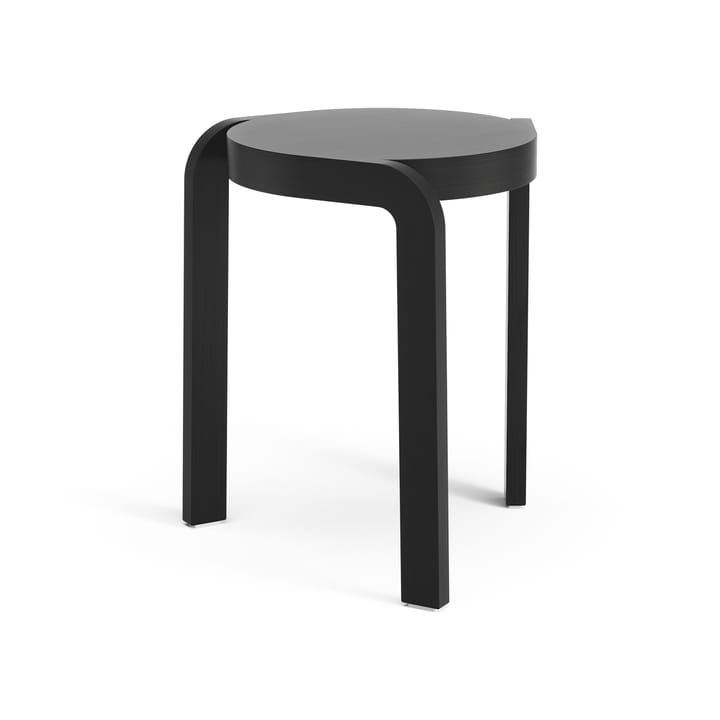 Tabouret Spin H44 cm, Frêne émaillé noir Swedese