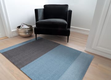 Stripes by tica, horizontal, tapis de couloir - Blue-steel grey, 90x130 cm - tica copenhagen