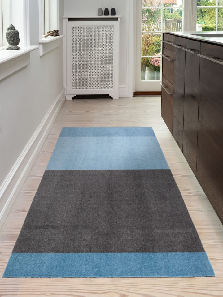 Stripes by tica, horizontal, tapis de couloir, Blue-steel grey, 90x200 cm tica copenhagen