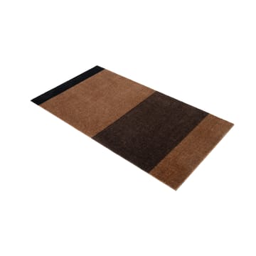 Stripes by tica, horizontal, tapis de couloir - Cognac-dark brown-black, 67x120 cm - tica copenhagen