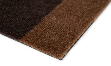 Stripes by tica, horizontal, tapis de couloir - Cognac-dark brown-black, 67x120 cm - tica copenhagen