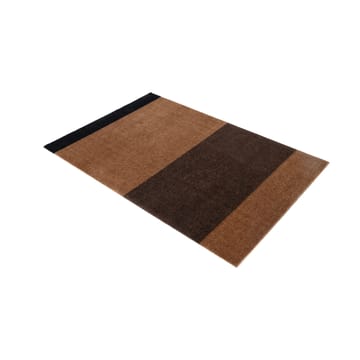 Stripes by tica, horizontal, tapis de couloir - Cognac-dark brown-black, 90x130 cm - tica copenhagen