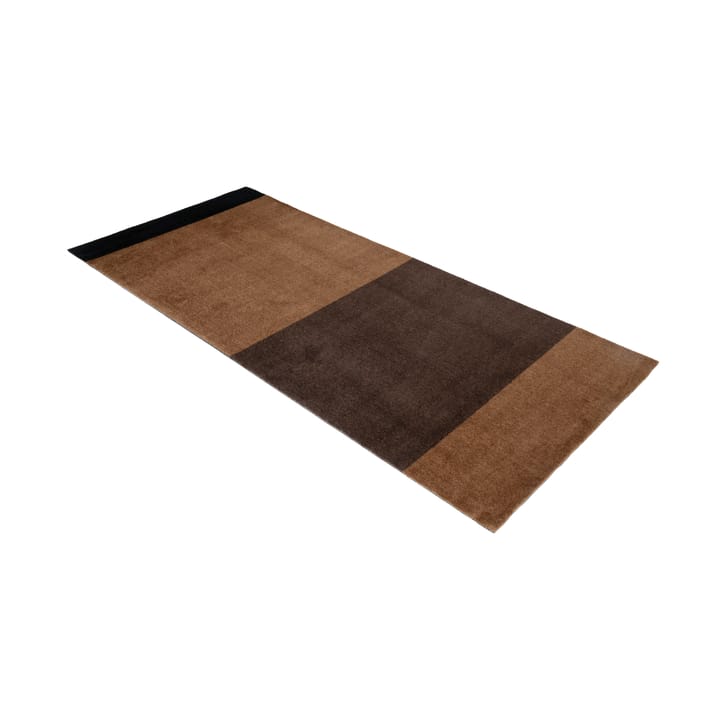 Stripes by tica, horizontal, tapis de couloir - Cognac-dark brown-black, 90x200 cm - tica copenhagen