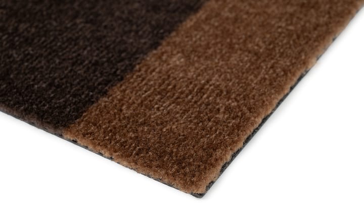 Stripes by tica, horizontal, tapis de couloir - Cognac-dark brown-black, 90x200 cm - tica copenhagen