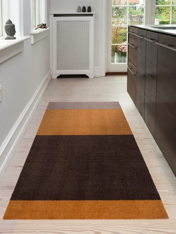 Stripes by tica, horizontal, tapis de couloir - Dijon-brown-sand, 90x200 cm - tica copenhagen