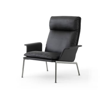 Fauteuil lounge Muno LN17 High back - Dark chrome-Black - &Tradition