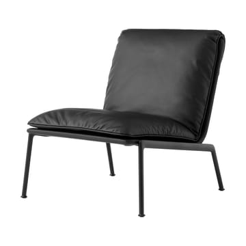 Fauteuil lounge Muno LN18 - Dark chrome-Noble leather Black - &Tradition