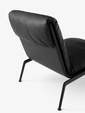 Fauteuil lounge Muno LN18 - Dark chrome-Noble leather Black - &Tradition