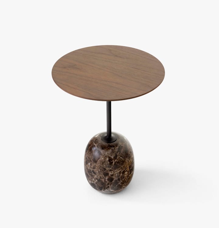 Table Lato LN8, Lacquered walnut-Emperador marble &Tradition