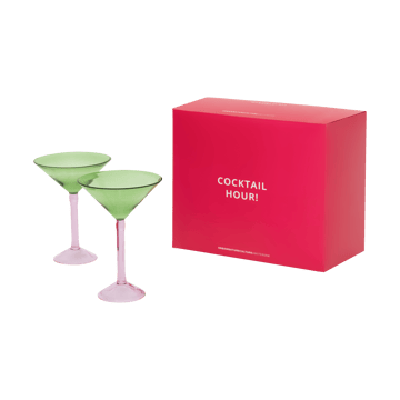 Coffret cadeau Urban Nature Culture verres à martini lot de 2 - Green - URBAN NATURE CULTURE