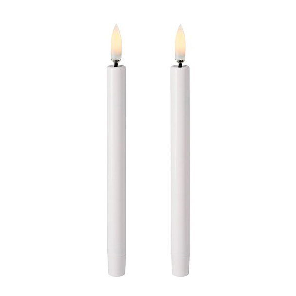 Bougie pour chandelier Uyuni LED Mini blanc Ø1,3 cm Lot de 2 de