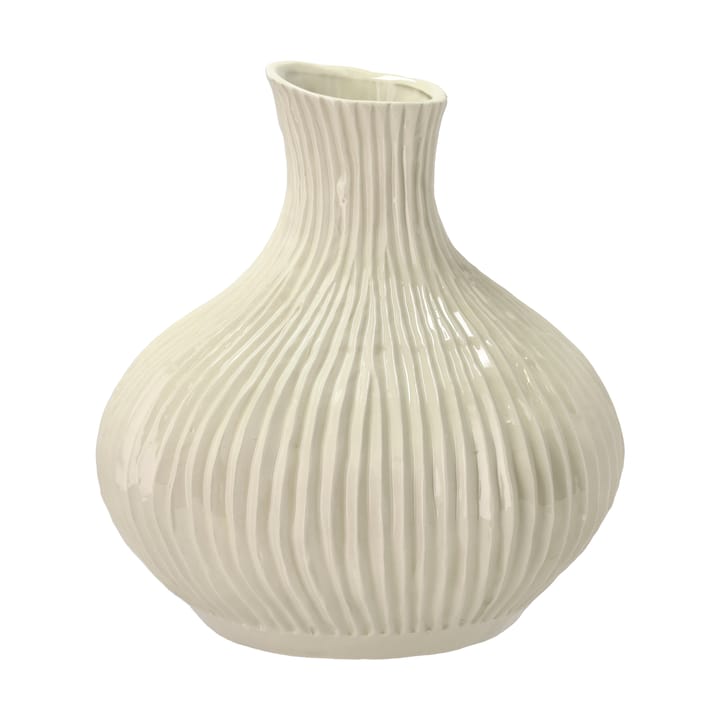 Vase en chêne 28xØ27 cm - Crème blanche - Villa Collection