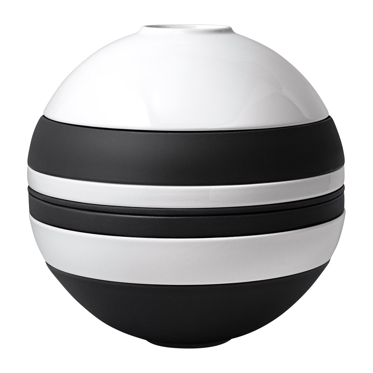 Villeroy & Boch Service Iconic La Boule 7 Pièces Noir-blanc