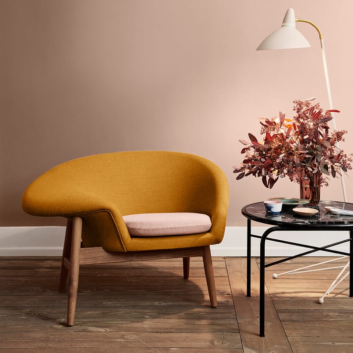 Fauteuil Fried Egg, Dark ochre-pale rose Warm Nordic