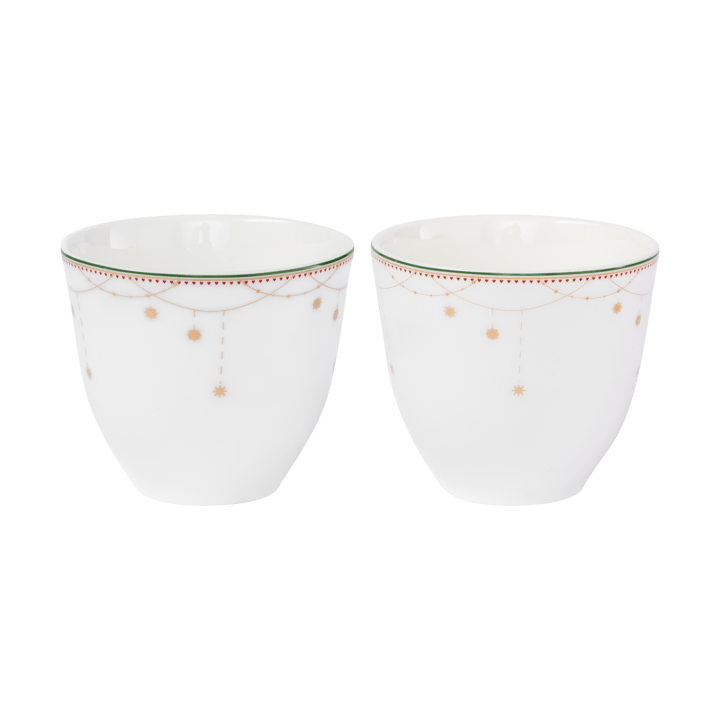 Tasse Julemorgen Guirlande 20 cl, pack de 2 - Blanc - Wik & Walsøe