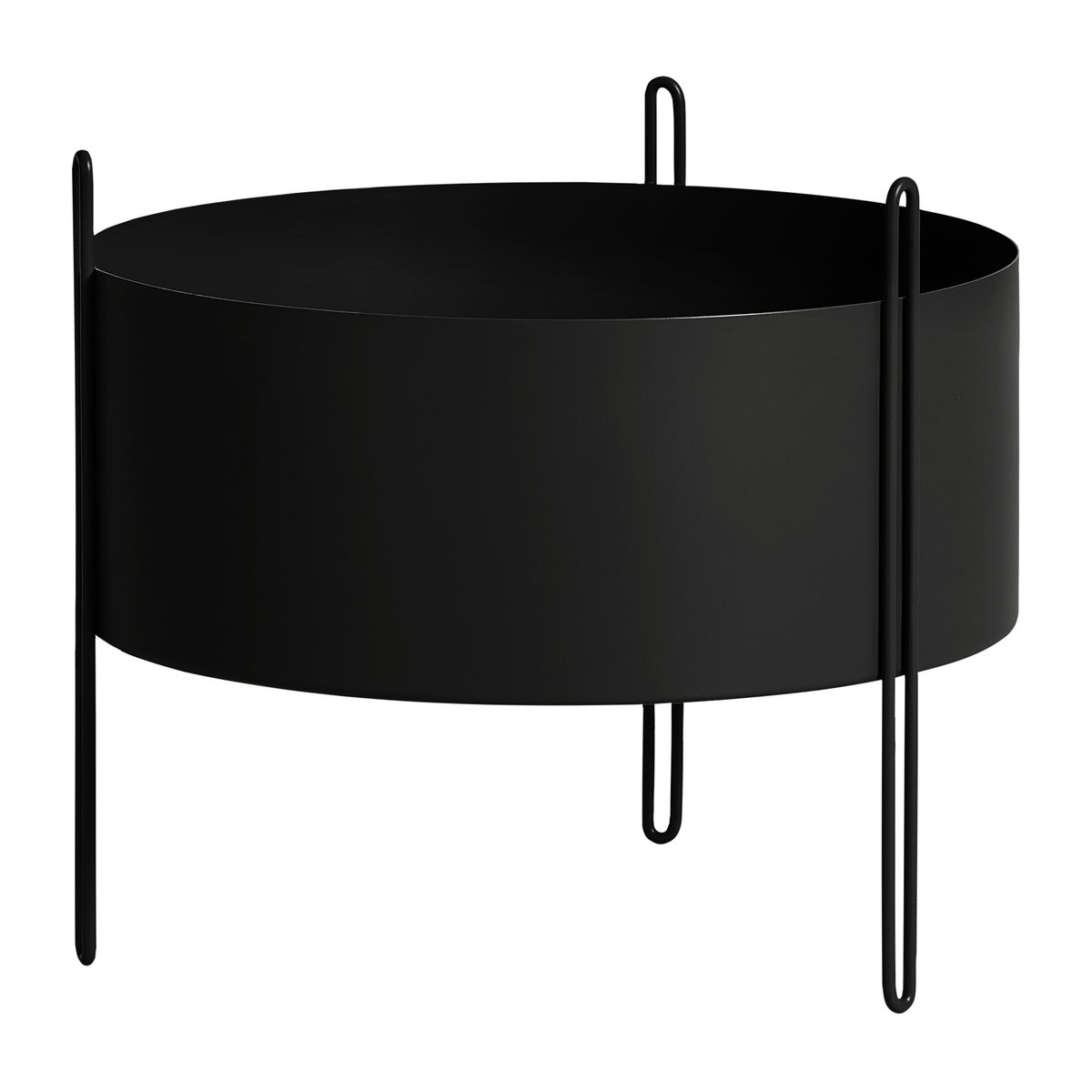 Woud Cache-pot Pidestall medium Ø40 cm Noir