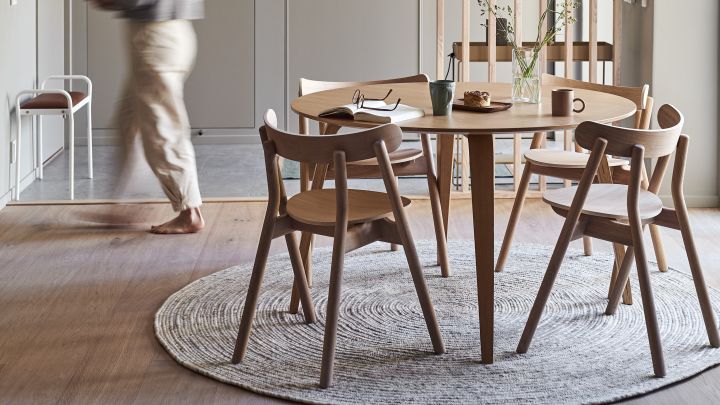 Table pliante en bois moderne nordique, meubles de cuisine